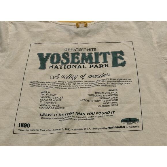 Parks Project Mens Beige Yellow Yosemite National Park Graphic Short Sleeve S - Picture 4 of 8